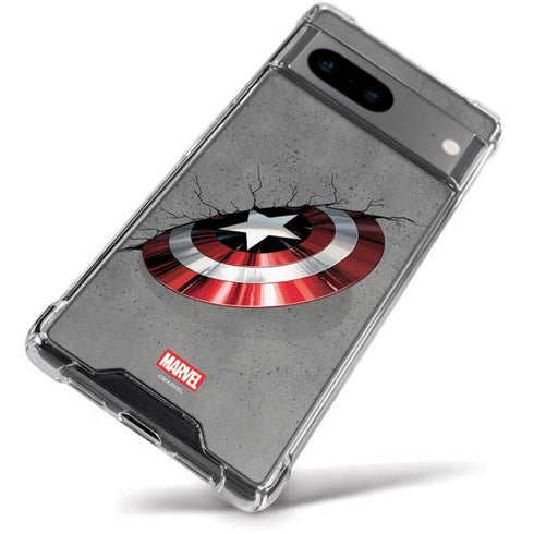 Marvel Captain America Shield Break Google Pixel 8 Clear Case